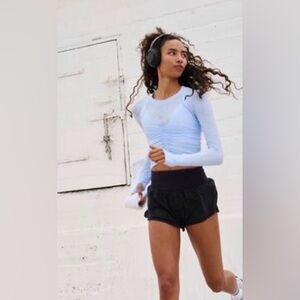 Free People Movement Tempo Ruched UV Protection Long Sleeve in Pulse